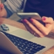 Hand holding a cellphone